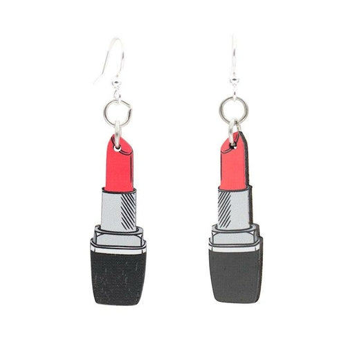 Boucles d'oreilles façon rouge à lèvres