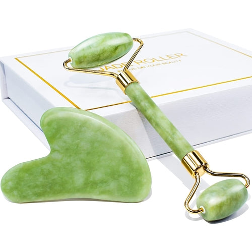 Set gua sha et rouleau de massage visage