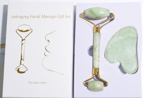 Set gua sha et rouleau de massage visage
