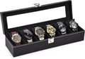 Organisateur de montres noir en cuir